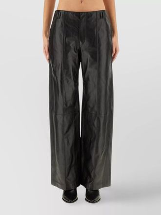 Isabel Marant leather wide-leg trousers