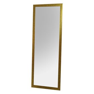 Dmora Espejo Carimate, Forma Rectangular, Tipo De Pie, Estructura Transparente, 40x105h Cm Oro