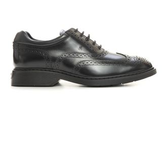 Hogan Lace-ups H576 - Heren - Veterschoenen - Zwart - 39 1/2 EU - Leer - Schoenen