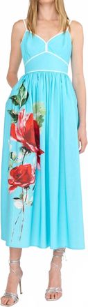Christy Lynn Leilani Midi Dress In Turquoise Rose