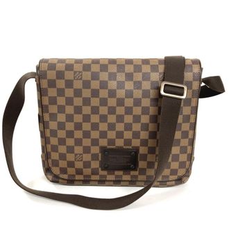 Louis Vuitton Damier Canvas Ebene Damier Canvas Shoulder Bag (Pre-Owned)