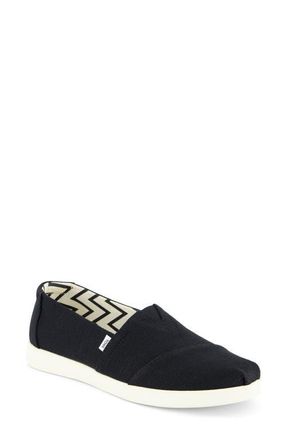 Toms Alpargata Plus Slip-On in Black/White at Nordstrom, Size 6.5