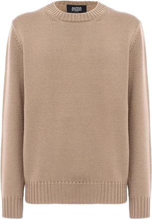 Alpha Studio Heren, Truien, Beige, Maat: XL Kasjmier