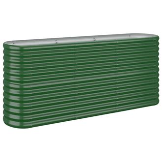 vidaXL Vidaxl - Jardinera Arriate Acero Galvanizado Verde 152x40x68 Cm