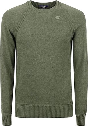 K-Way Maglia girocollo Sebas - Heren - Ronde hals truien - Groen - M - Truien & Vesten