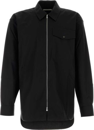 Dries Van Noten Black Poplin Croomson Shirt