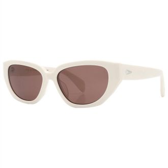 Rag & Bone Womens Rnb1055/s Vk6 Cat Eye Sunglasses In White./ Brown
