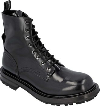 Alexander McQueen Alexander Mcqueen Mens Leather Combat Boot, Never Worn (Authentic Pre-Loved)