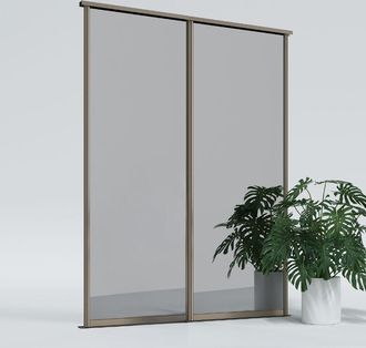 OEM Puertas Correderas Para Armario De 265 X 180 Cm, 2 Espejos