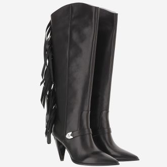 Pinko Womens Boots Vane 03 Black Leather