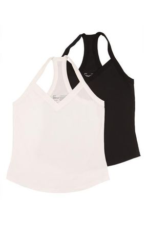 Felina 2-Pack Cotton Tank Top in Tuxedo at Nordstrom, Size X-Large