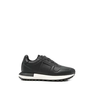 Emporio Armani Sneakers, male, Black, Size: 13 US Leather Sneakers