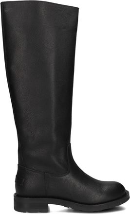 Shabbies Amsterdam Alyd Tuba Dames Leren Laarzen - Dames - Hoge Laarzen - Zwart - 37 EU - Leer - Schoenen