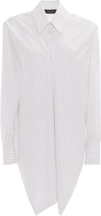 Fabiana Filippi Shirts, female, White, Size: S Camicia motivo incrociato davanti in popeline rigato
