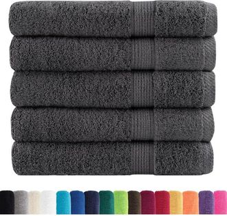 vidaXL Vidaxl - Toallas Premium Solund 25 Unidades Antracita 100x200 Cm 600 Gsm