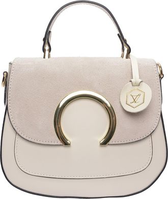 Luisa Vannini Beige Rundleer Tas