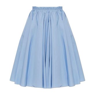 Ami Midi Skirts, female, Blue, Size: S Midi Corolla Skirt
