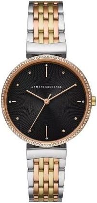 A|X Armani Exchange Zoe Quartz Crystal Black Dial Ladies Watch AX5911
