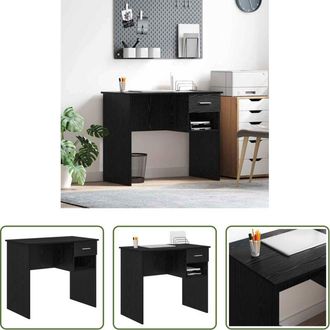 vidaXL vidaXL Scrivania moderna - Scrivania Rovere Nero 90 x 49 x 75 cm Legno multistrato