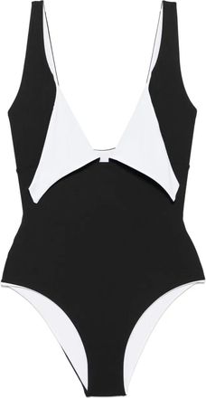 Fisico bow-detail swimsuit - Black