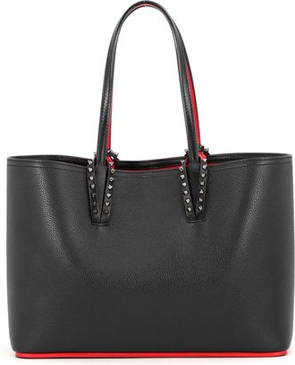 Christian Louboutin Black Leather Handbag Tote Bag (Pre-Owned)