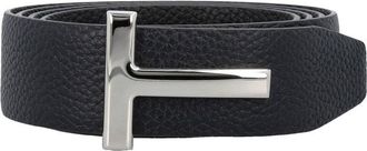 Tom Ford Soft Grain Leather Reversible T Belt 30