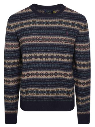 Polo Ralph Lauren Multi-Colored Ribbed Crew Neck Sweater