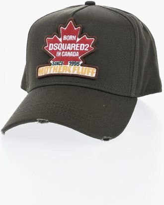 Dsquared2 Cotton Gabardine Cap with Logoed Patch size Unica