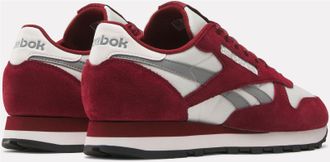 Reebok Classic Sneaker REEBOK CLASSIC CLASSIC LEATHER, Damen, Gr. 37,5, rot (rich maroon, chalk, grau 3), Leder, Synthetik, Textil, Schuhe Sneaker