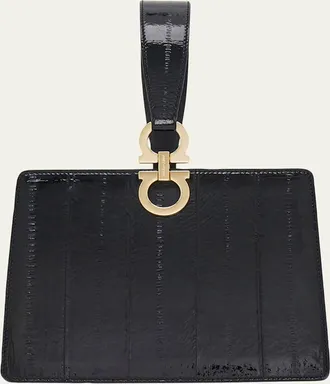 Ferragamo Mini Eel Leather Clutch