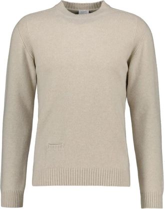 04651/ Trui met ronde hals - Heren - Ronde hals truien - Beige - XL - Wol - Truien & Vesten