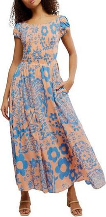 Free People Ultraviolet Maxi Dress in Pale Pink Combo at Nordstrom Rack, Size X-Large