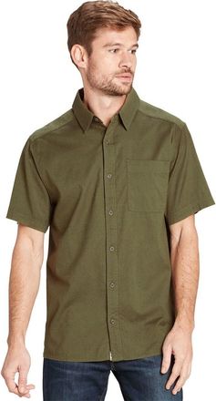 Sherpa Tharu Voyage Mens Short Sleeve Shirt in Evergreen