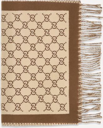 Gucci Sciarpa in lana con stampa GG all over Woman UNI