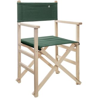 Scalpers Sillón director plegable estructura sin barniz con lona color verde oscuro fabricada en madera de haya de primera calidad Scalpers