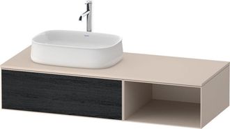 Duravit Duravit - Lavabo Consola Zencha, 1300x550mm, 1 Caj&oacute;n, Compartimento