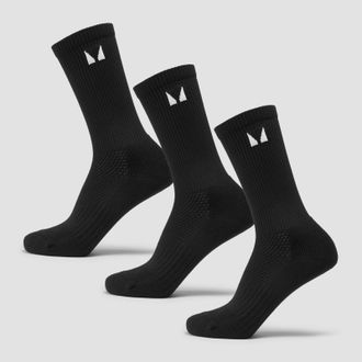 MyProtein Calcetines para correr de MP (paquete de 3 pares) - Negro - UK 2-5