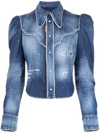 Dsquared2 Cowboy blouse - Blauw