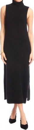 Karen Kane Sleeveless Turtleneck Sweater Dress In Black