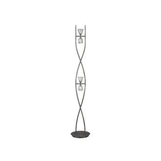 Netlighting Iku Floor Lamp 4 Light G9 Satin Nickel in Grey