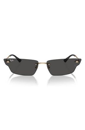 Ray-Ban 66mm Anh Frameless Butterfly Sunglasses in Gold/black at Nordstrom Rack