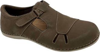 Earth Womens Penny Adjustable Slip-Ons In Mushroom Nubuck