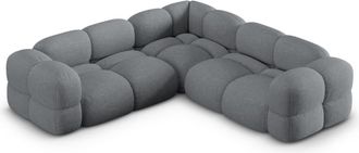 Cosmopolitan Design Sof&aacute; esquinero sim&eacute;trico 4 plazas tejido estructural gris