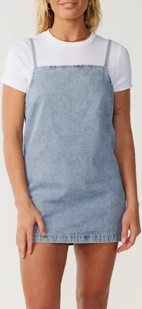 Rip Curl Stacey Denim Shift Minidress in Vintage Blue at Nordstrom, Size Xx-Small