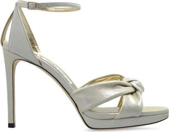 Jimmy Choo London 100 mm Rosie sandalen met hak - Beige