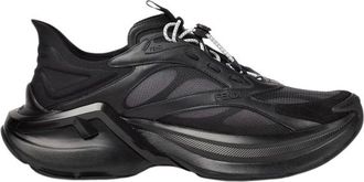 Fendi Sneakers, male, Black, Size: 10 1/2 US F-light Panelled Sneakers