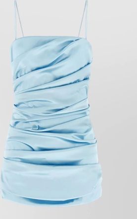 Dolce & Gabbana stretch satin dress draped mini spaghetti straps