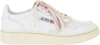 Autry White Leather Low-Top Sneakers