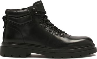 Kazar Zwarte herenlaarzen voor alle doeleinden - Heren - Veterlaarzen - Zwart - 44 EU - Leer - Schoenen