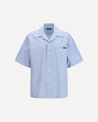 Dolce & Gabbana Striped poplin Hawaii Shirt Male 39
